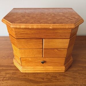 Wooden Mele Tiered Jewelry Box- Velvet Lined